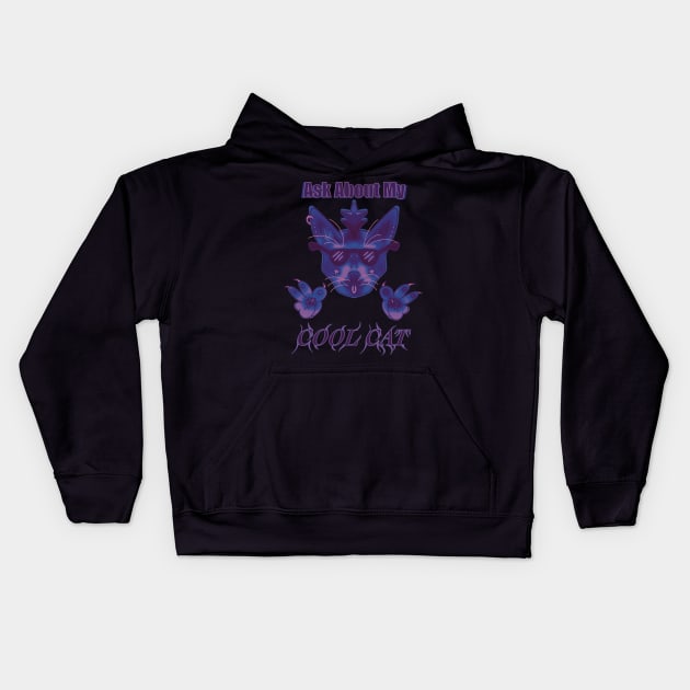 Purple Haze Ask About My Cool Cat Kids Hoodie by IgorAndMore